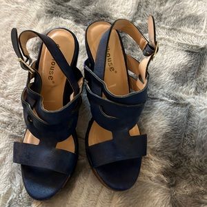 Blue Doll House wedge shoes sizes 8